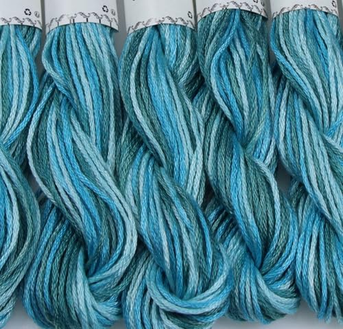 Image of KCS Big skeins of 25 Meters Size 25 Color Variegated Cross Stitch Stranded Threads,6 skeins,4025