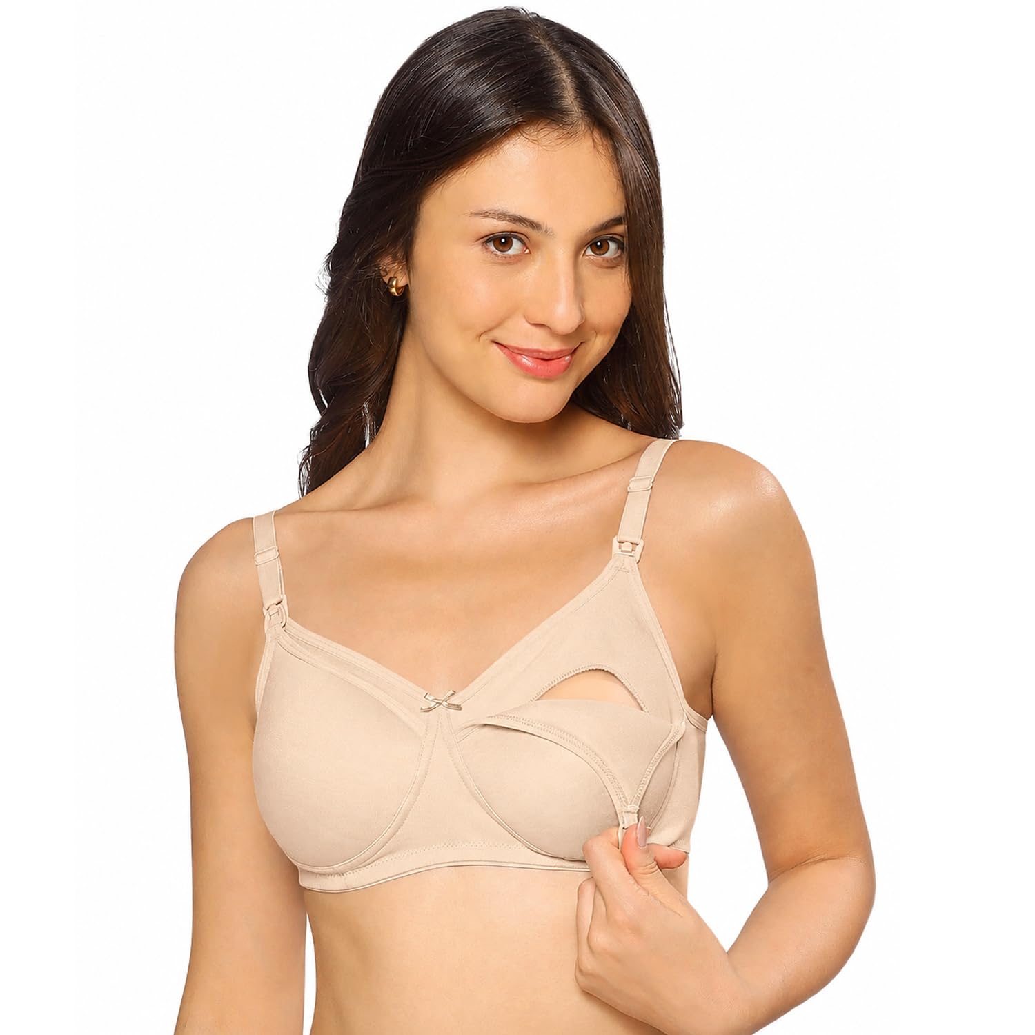 Women's Cotton Full Cup Non-Padded Feeding Bra/Nursing Bra/Maternity Bra-image-34
