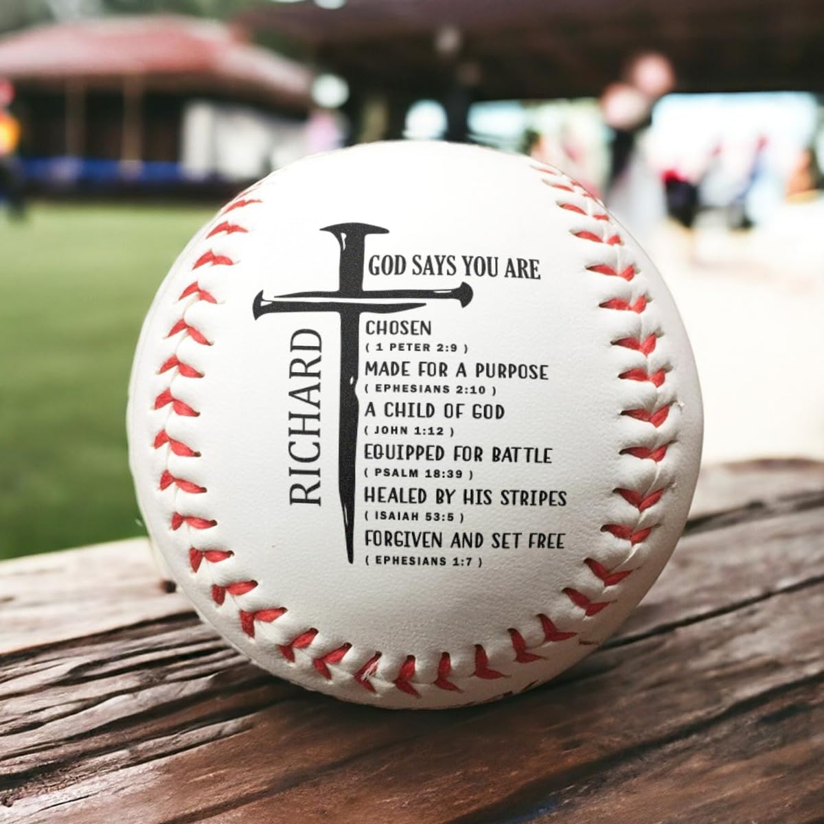 Jesuspirit - Christian Gifts for Men - Personalized Baseball Ball, Leather Baseball for Dad, Unique Gift for Him (God Says You are)