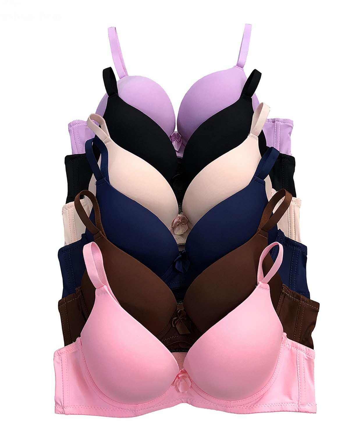 6 pcs ADD 2 Cup Thick Padding Extreme Double Pushup 32B-40C Bra