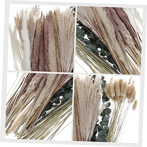 HOOTNEE 1 Caixa decoração de casa flores secas arquivamento de vaso de grama seca grama artificial p