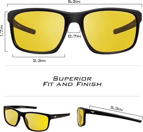 Miniatura 9 de KastKing Gafas de visión nocturna para hombres y mujeres, gafas de conducción, reducen el deslumbramiento y mejoran la visión