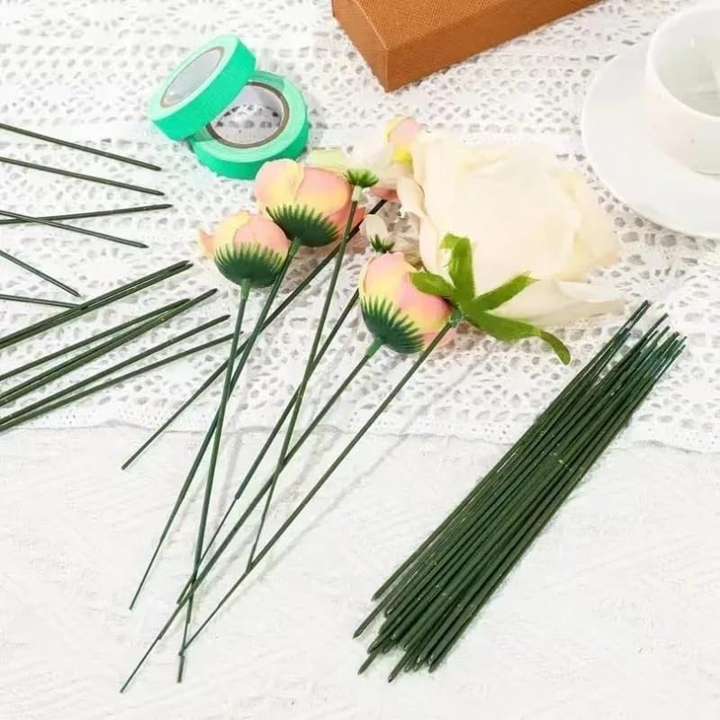 Alambre floral blanco número 30 que evita la caída de pétalos en manualidades DIY 2