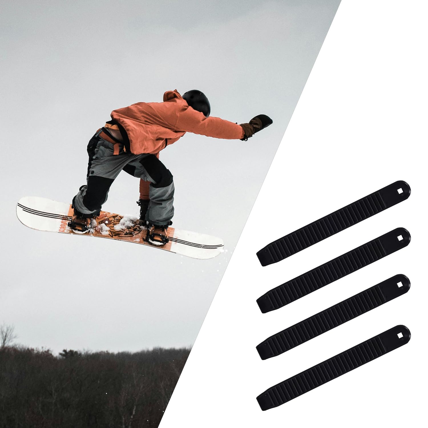BOXOB 4uds Correas de Snowboard, 17,5x2,1cm Alta Elasticidad Repuesto