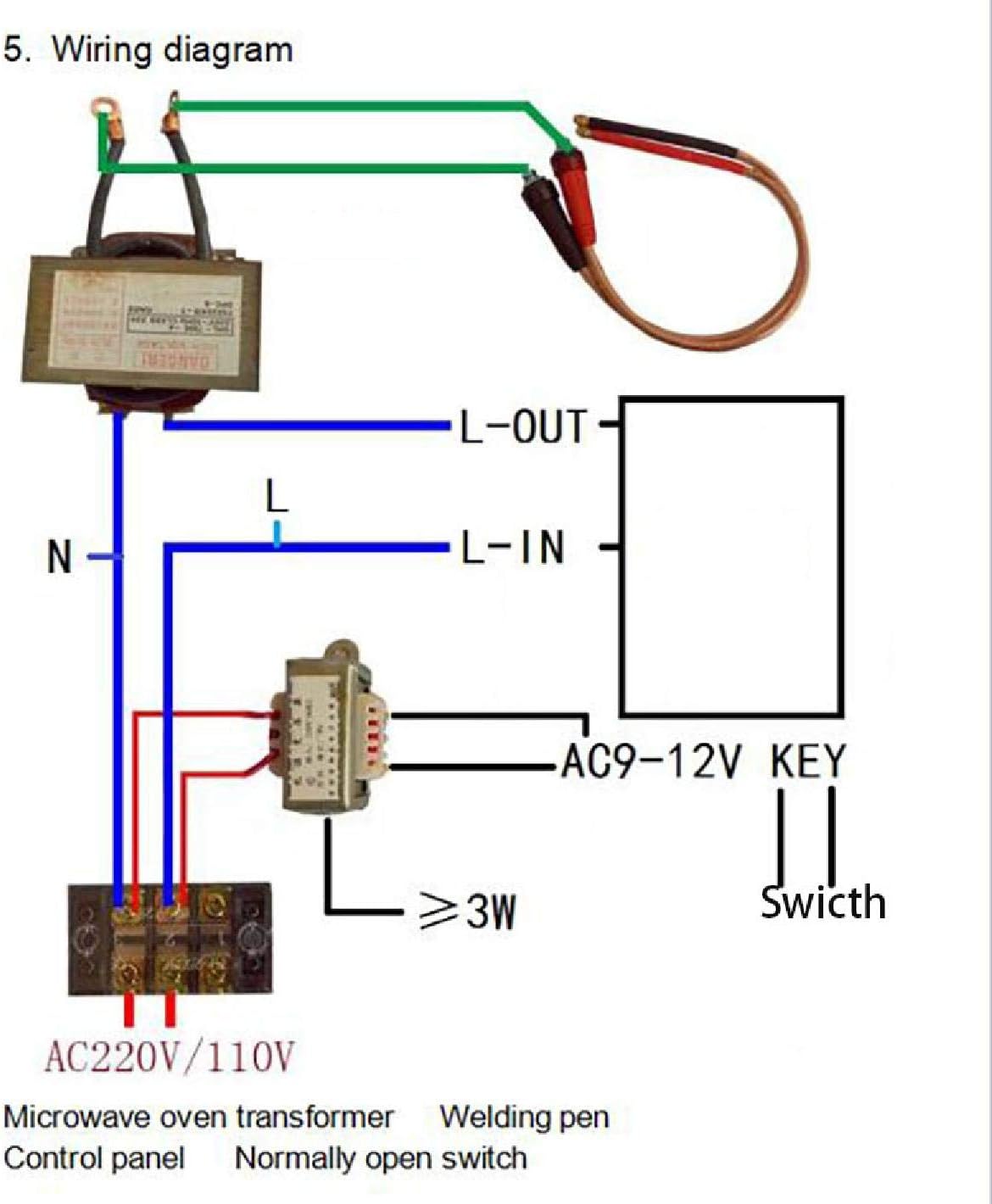Spot Welder Control Module, Plated Spot Welder Control Board, Digital LCD for Battery Packs Simple Battery Welder Time Control (100A)