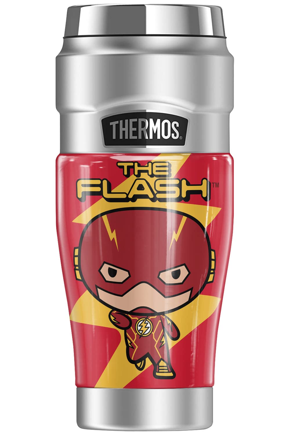The Flash OFFICIAL Running Flash THERMOS STAINLESS KING Stainless Steel Travel Tumbler, Vacuum insulated & Double Wall, 16oz