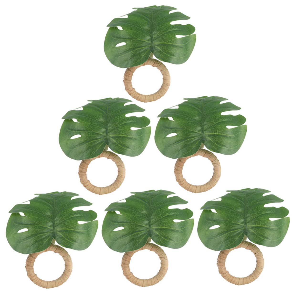 Cabilock 4 Set Portatovaglioli Foglia Di Monstera Tinta Display Arredamento Portatovaglioli Per Tavoli Pipistrello Palma Gnomi Distributore Regolabile Rosso Artificiale Parà Pp 6 Pezzi*4