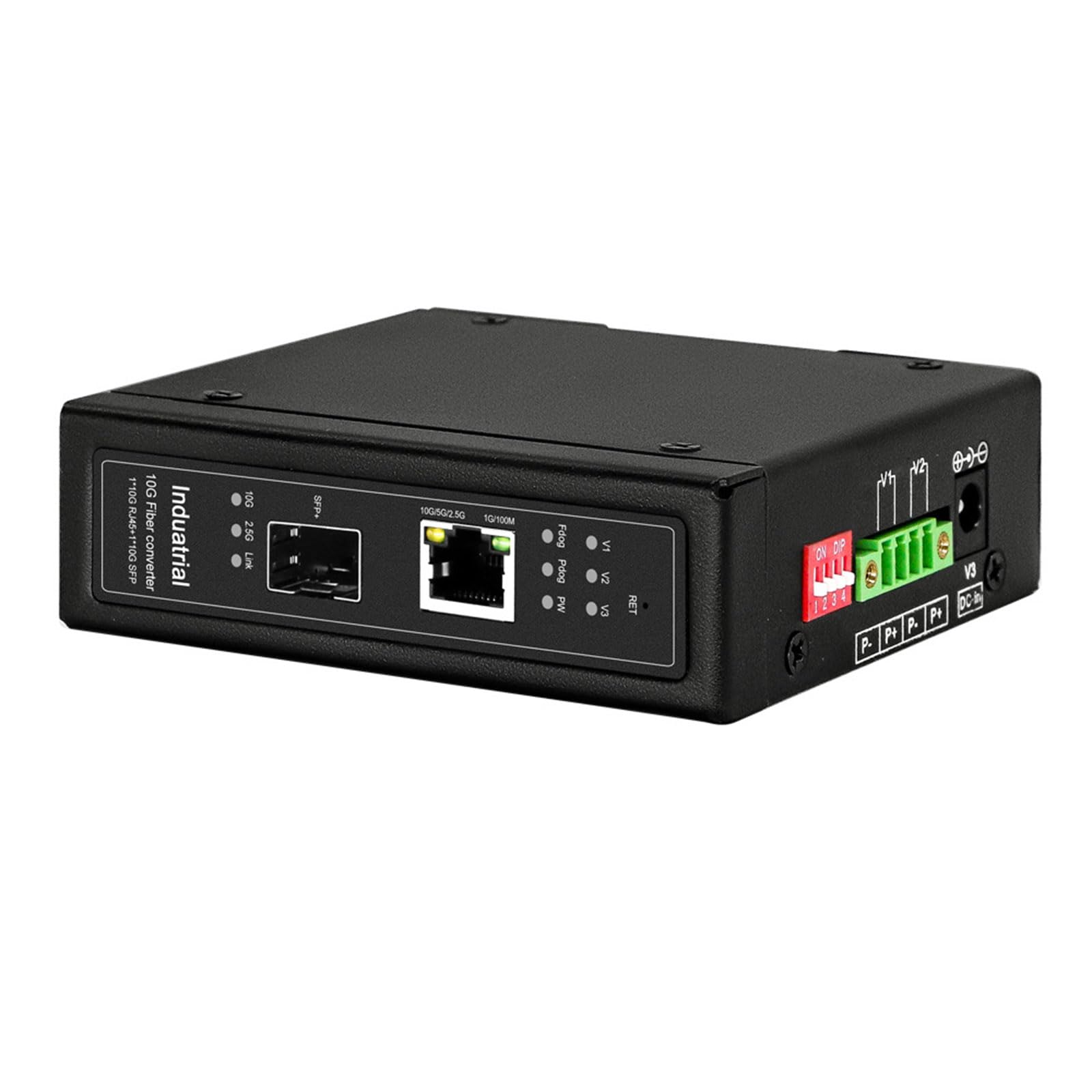 Convertisseurs de médias Ethernet 10G avec Cache de 8, 1 Mo et convertisseurs de Fibre Poet industriels de Conception antiéclair