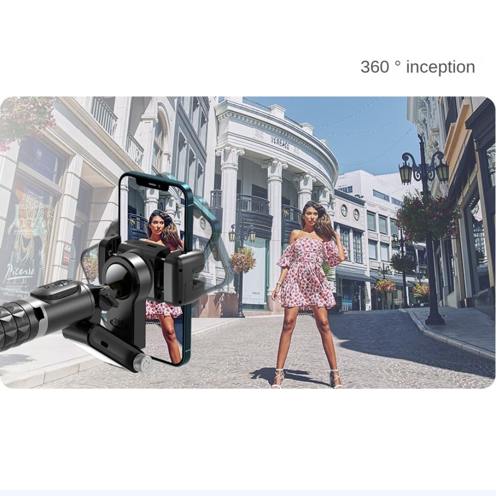 Stabilizator aparatu do iPhone'a Selfie Stick Panoramiczny dalszy stabilizator zapobiegający wstrząsom ręczny stabilizator panoramiczny stabilizator obrotu/pochylenia na żywo światło