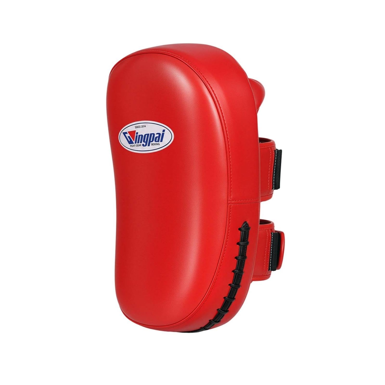 Kick Pad with Straps Adjustable Muay Striking Pad Padded for Coaches, Fighters, Gym, Dojo Red-image-31