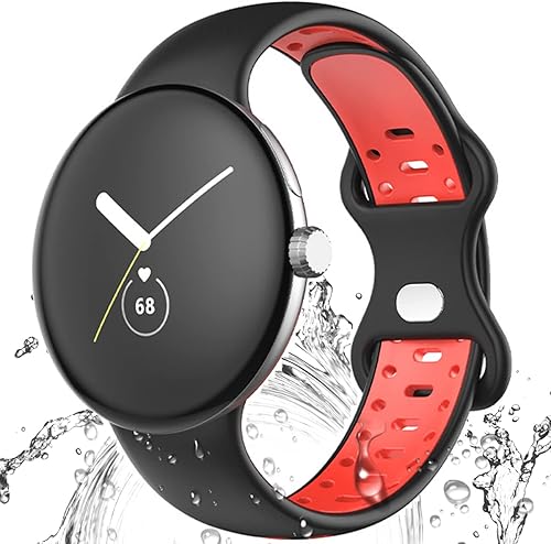 Miimall Compatible con Google Pixel Watch 2 2023, correa Pixel Watch 2022, correa deportiva de silicona suave impermeable para Google Pixel Watch 21