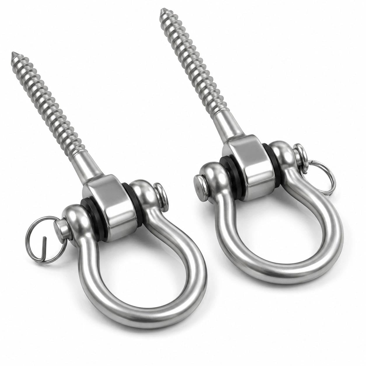 2 Pack Heavy‑Duty Ceiling Swing Hooks, SUS304 Stainless Steel 180° Swivel Swing Hangers, Quiet Smooth Bearing M10 Hardware for Hammock Chair, Porch Swing, Aerial Yoga, Sandbag, 650KG Capacity