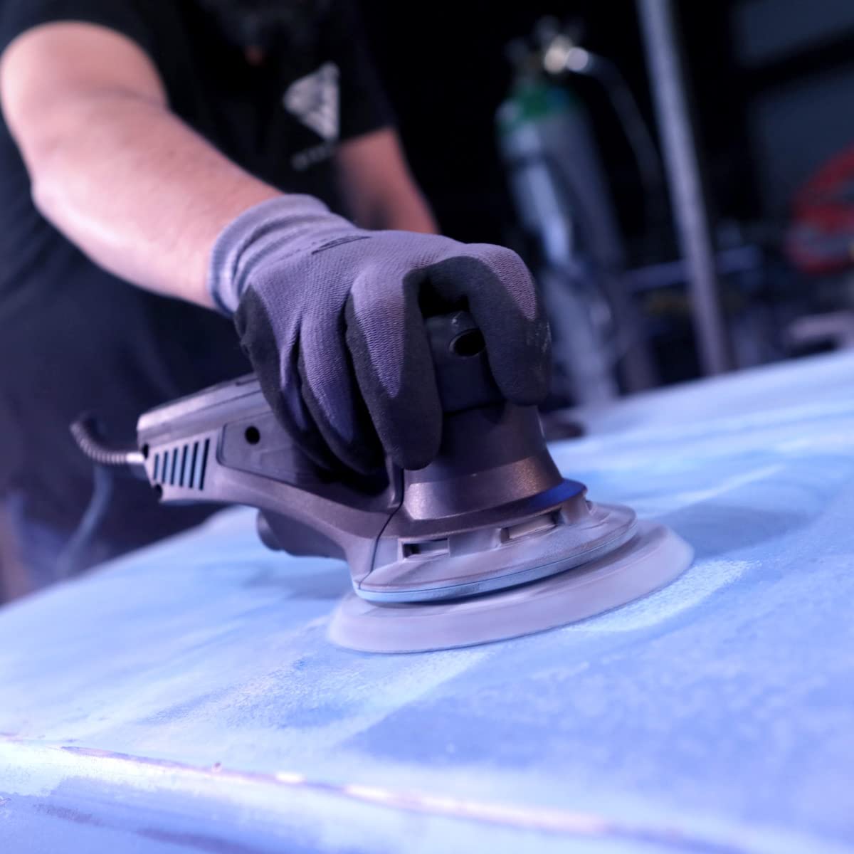 STAHLWERK ES-150 ST Brushless Exzenterschleifer Rotationsschleifer Handschleifer mit 350 Watt leistungsstarkes vibrationsarmes Schleifgerät - 7 Jahre Garantie