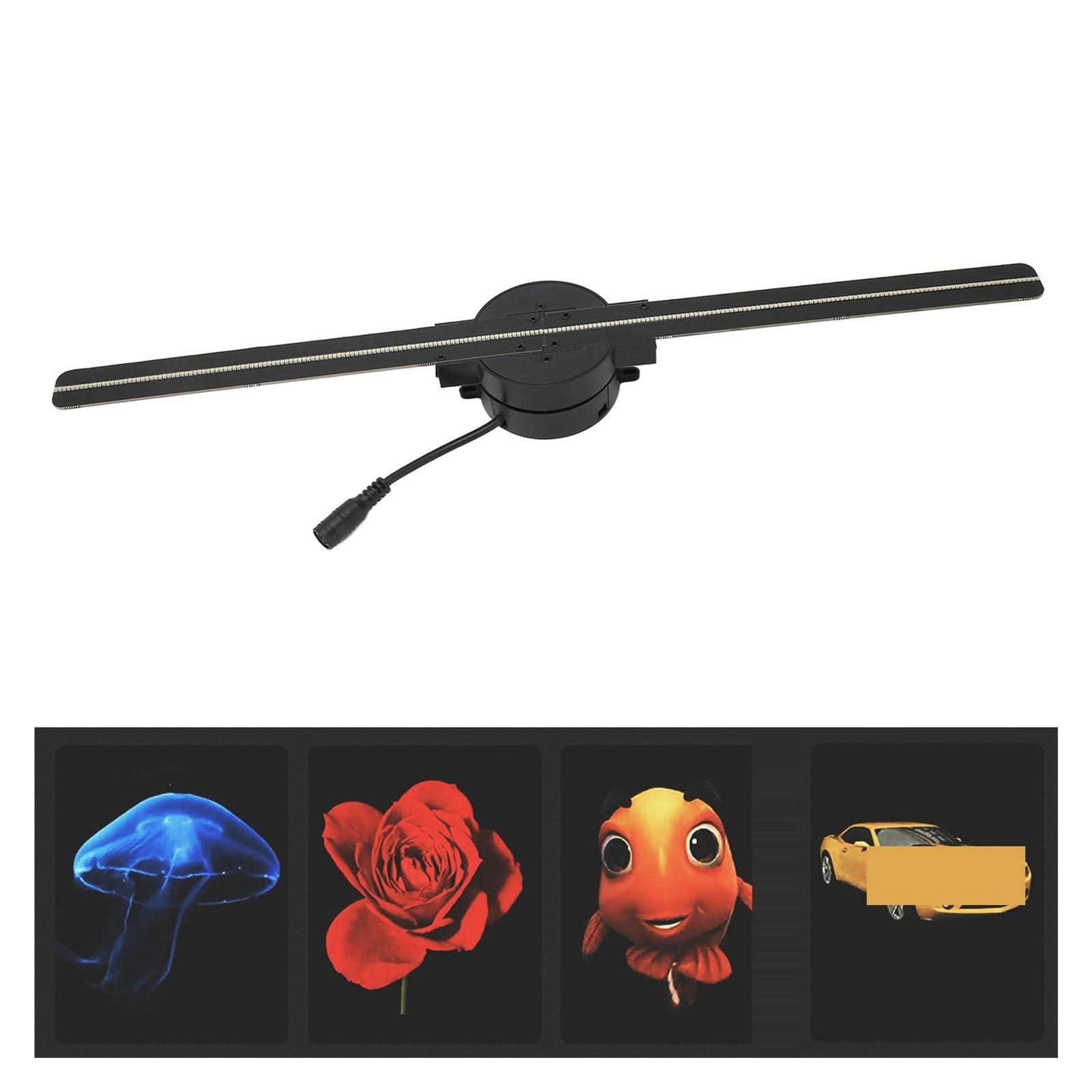 Ventilatore con ologramma 3D Ventilatore Olografico 3D Da 16,5 Pollici 2000x224 Proiettore 3D Con 224 Perline Luminose A LED For La Pubblicità Di Negozi Aziendali per insegne di negozi aziendali, bar,