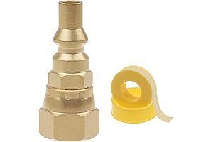 3/8 to 1/4 Inch Quick Connect Propane Gas Fitting with 33ft Gas Line