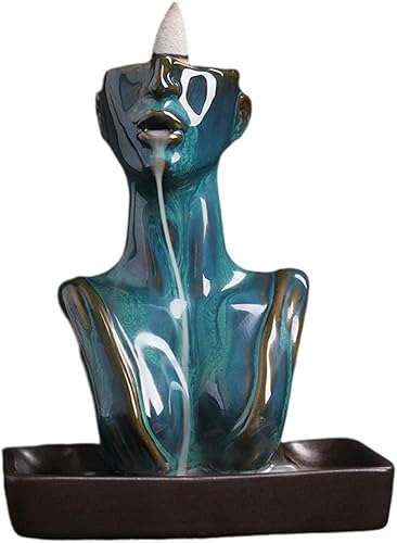 Grebest Censer Quemador decorativo elegante para decoración de oficina soporte para palo de incienso azul