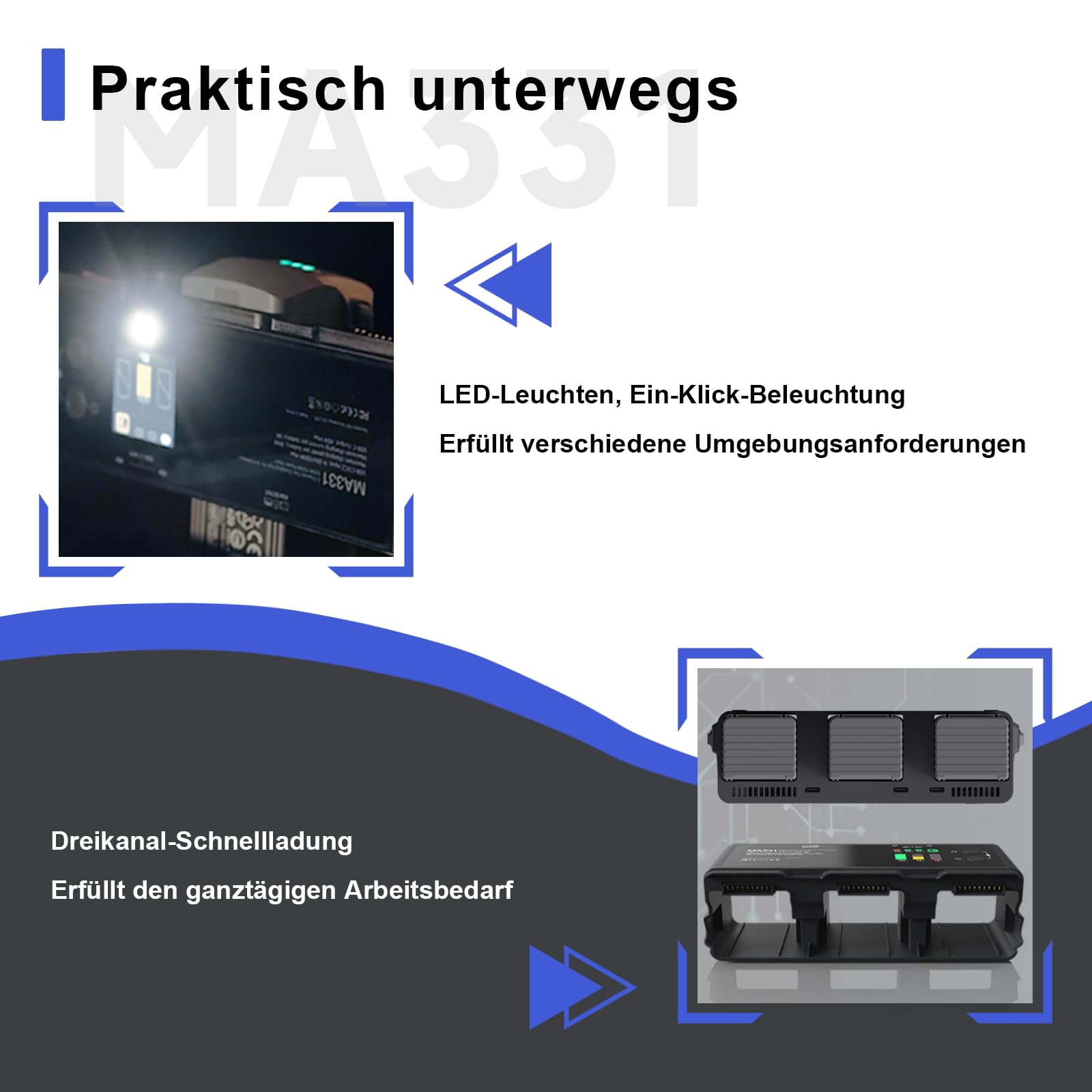 ISDT MA331 Hub de charge Air 3, chargeur de batterie intelligent 3 canaux 200 W pour DJI Air 3 Series, chargeur RC avec connexion d'application/écran LCD et fonction de décharge - 4