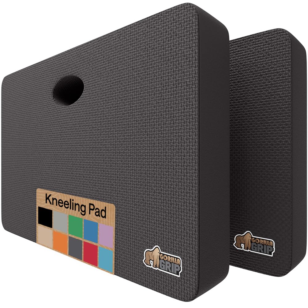 GORILLA GRIP® Extra Thick Foam Kneeling Pad for Gardening, 17.5x11 Charcoal