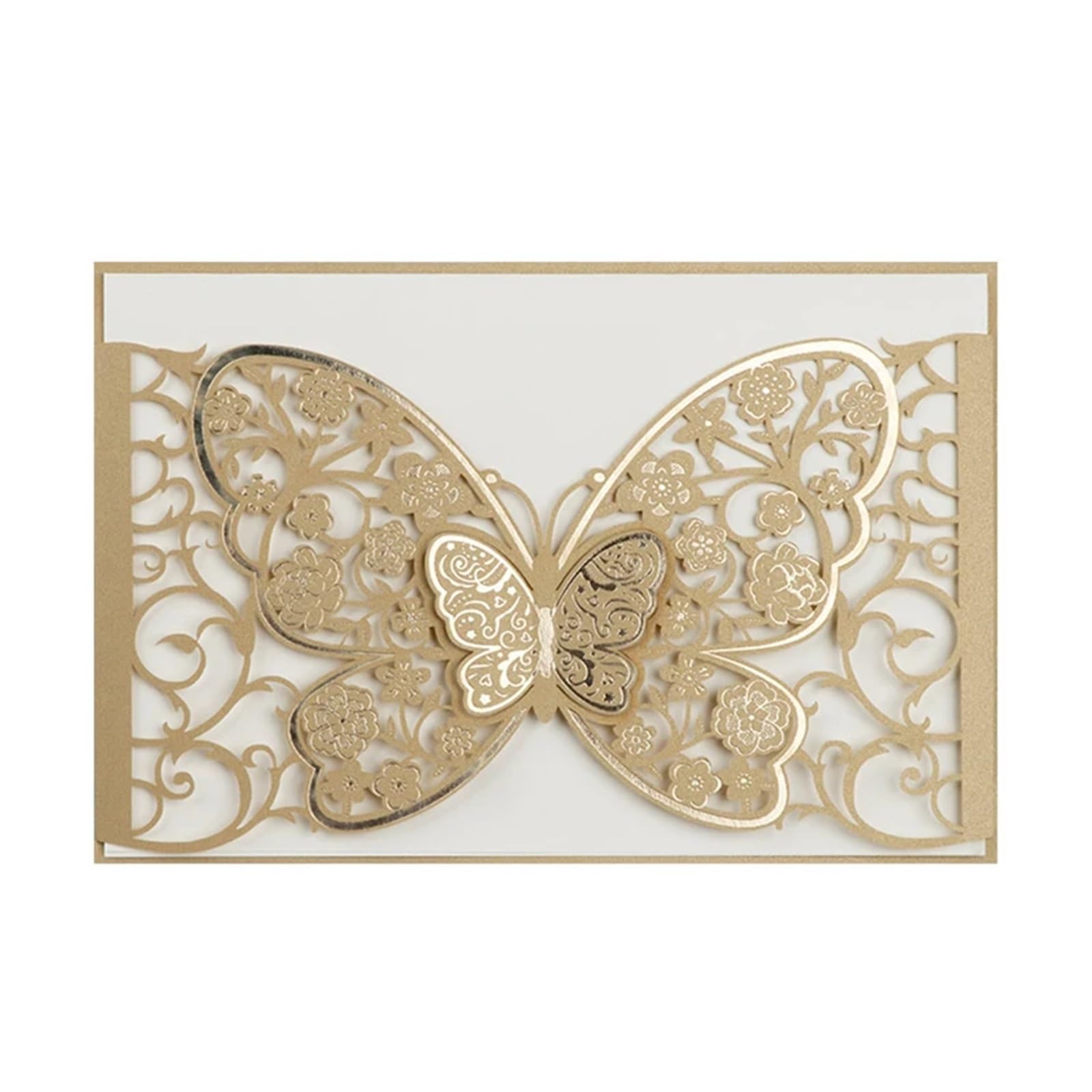 Biglietto di invito a Nozze 50 Pezzi Farfalla Laser Cut invito Matrimonio Biglietti di Auguri aziendali Fidanzamento Matrimonio Decorazione Festa Forniture(Red)