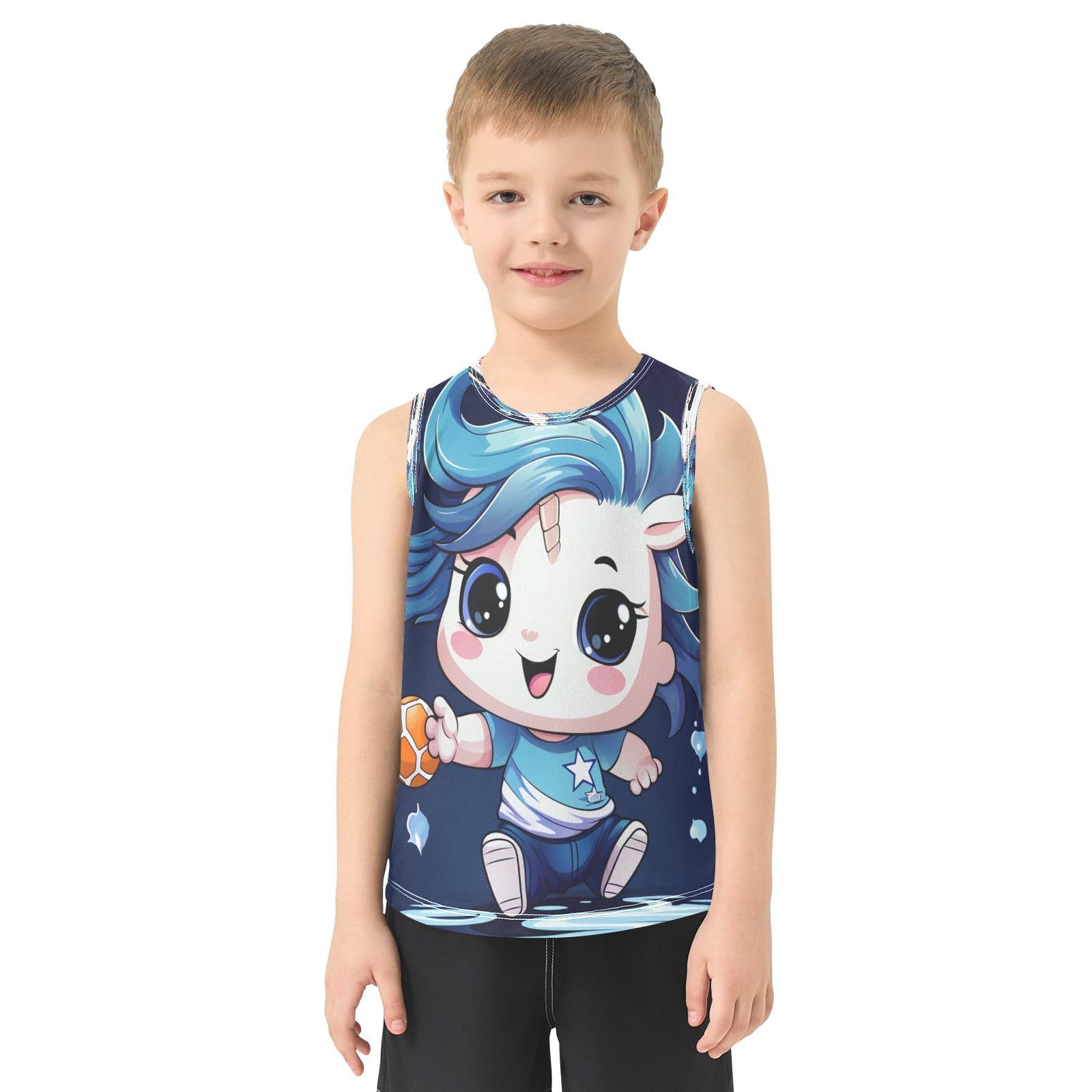 Dibujos Animados Lindo Unicron Camisetas Sin Mangas Tipo Tank Top para Niños Jóvenes