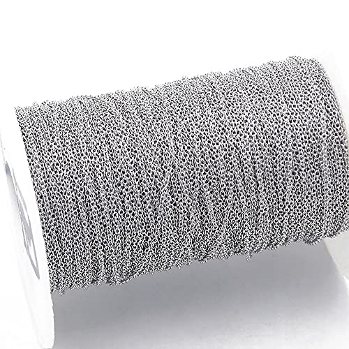 Cadena de acero inoxidable de 10 metros para bisutería artesanal en rollo 3