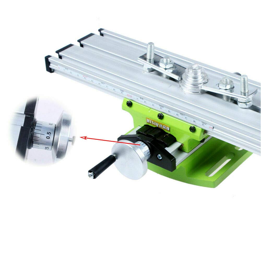 Tavolo fresa tavolo da lavoro macchina, tavolo a croce in alluminio X-Route 200 mm Y-Route 50 mm per trapano da tavolo Adjustme X-Y Mini tavolo da lavoro