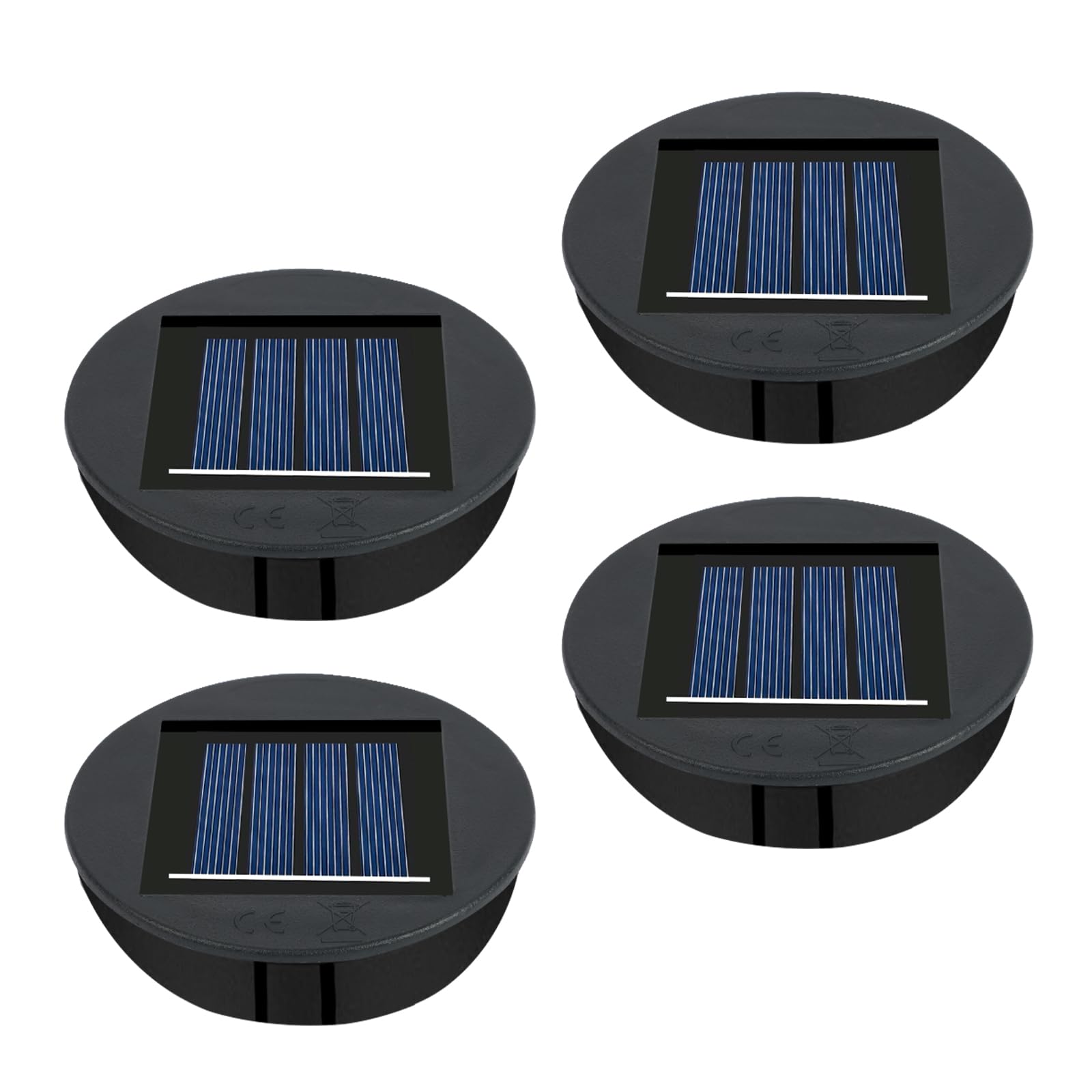 Flintronic 4 PCS 3.15 inch 8CM Solar Lights Replacement Top Led Solars Panel for Outdoor Lanterns, IP65 Waterproof for Garden Patio Decoration