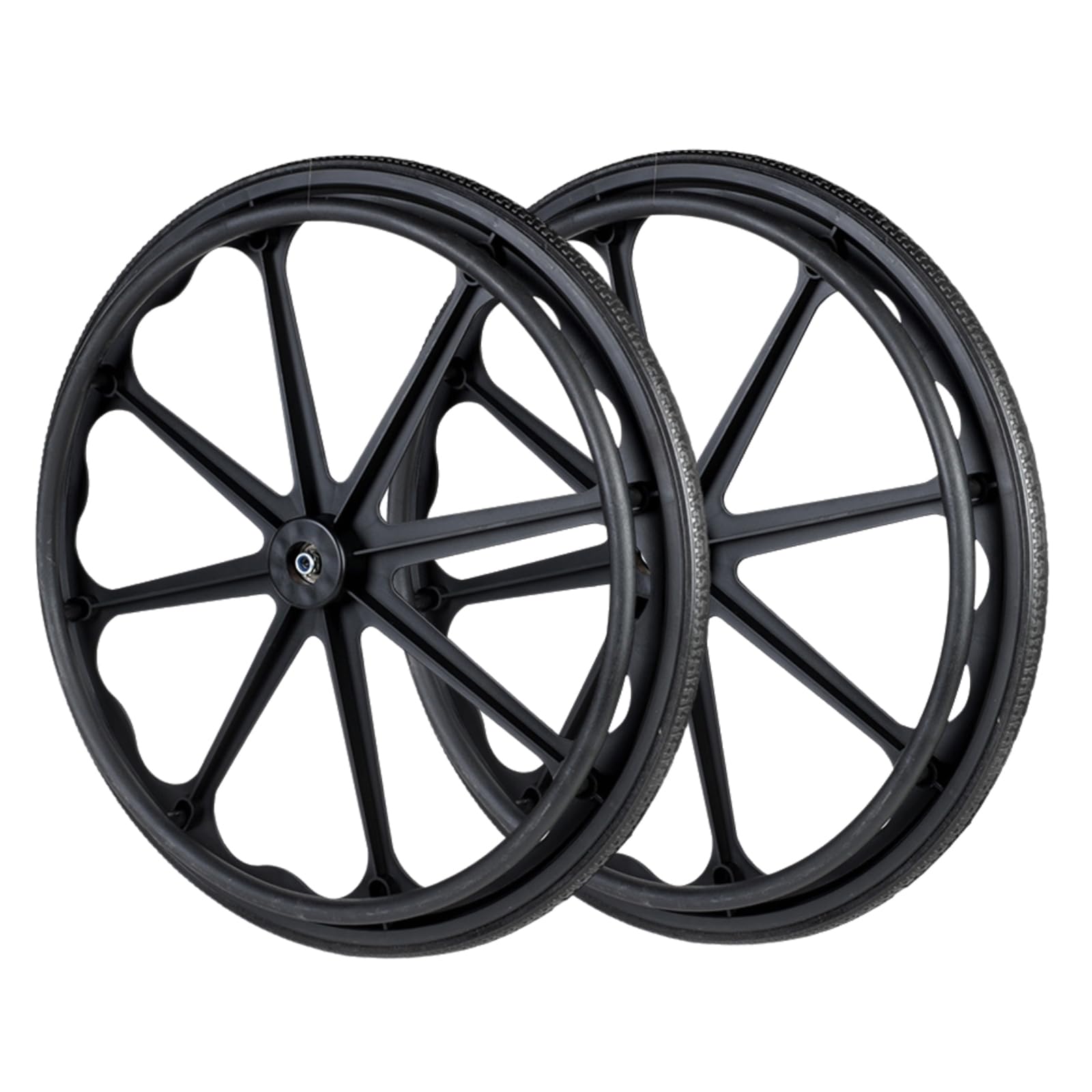 2 Piezas Ruedas Traseras para Sillas De Ruedas,Ruedas De Repuesto para Andadores,2 Piezas Ruedas De Repuesto para Sillas De Ruedas,NeumáTicos Macizos,para Sillas De Ruedas Manual