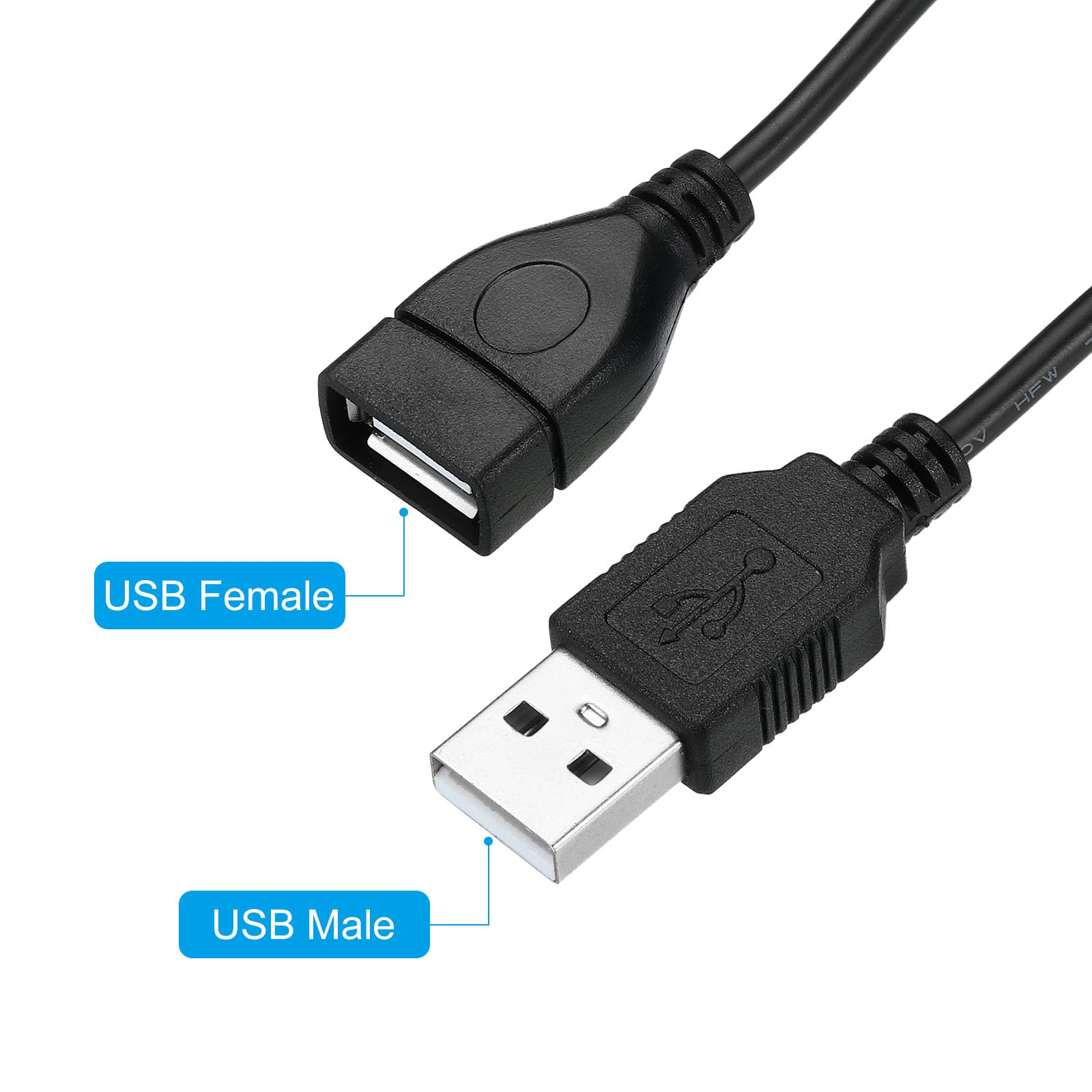 RUXELY USB On/Off Switch Cable - 1FT Extension With Toggle Button For LED Lights, Fans & Low-Power USB Devices