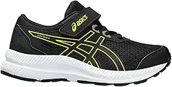 Tênis Asics Contend 8 PS Infantil Preto/Amarelo (26)