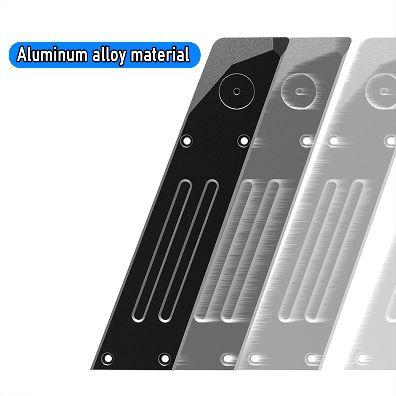 Gabinete de almacenamiento estable de aleación de aluminio de 2 niveles con absorción de golpes, diseño central trasero, soporte de carga resistente, perfecto para jugadores y creadores de contenido