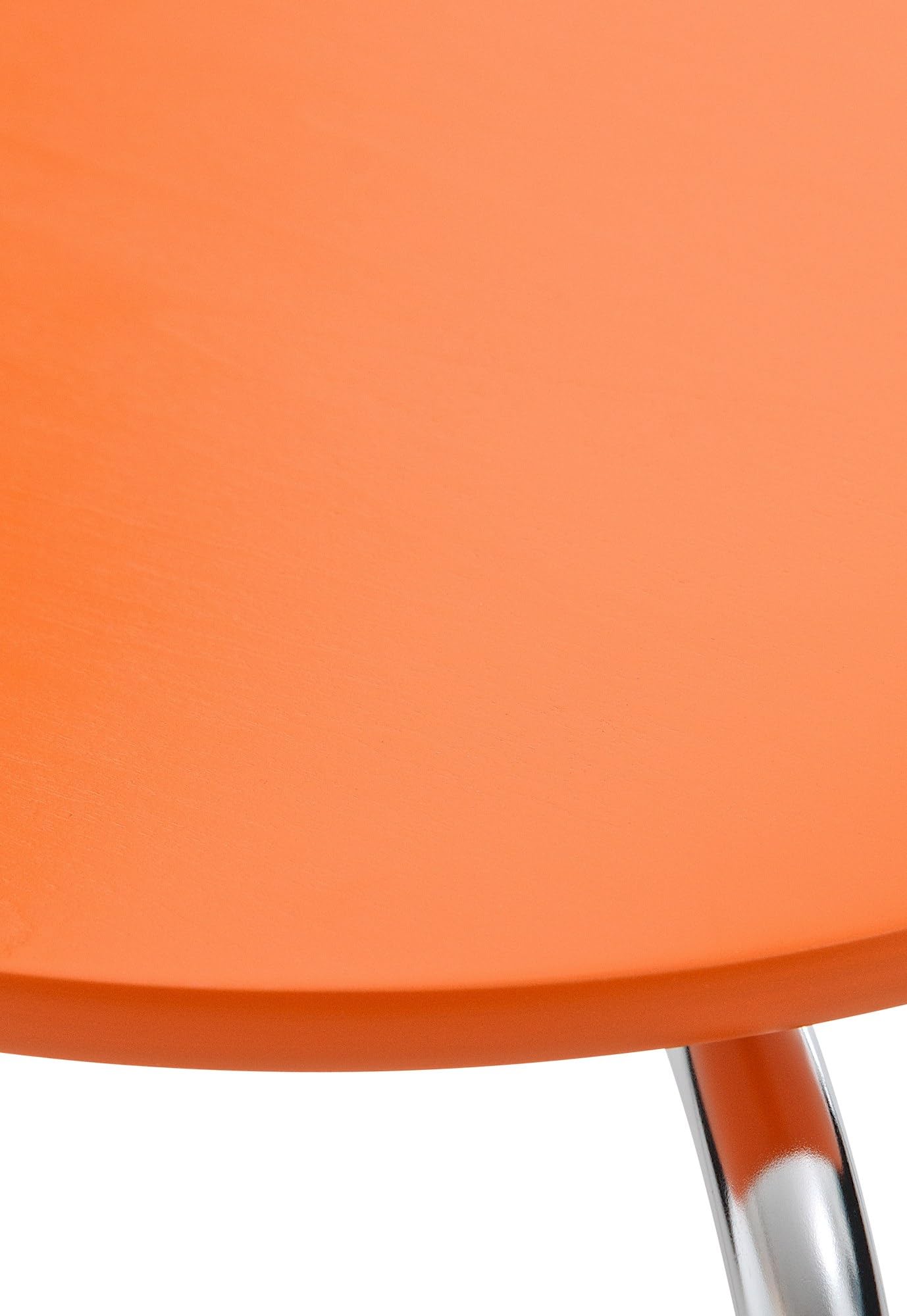CLP Lot de 16 Chaises Empilables Robustes Diego I Chaise Empilable en Bois avec Dossier I Siège Ergonomique Confortable I Hauteur Assise 45 cm, Couleur:Orange