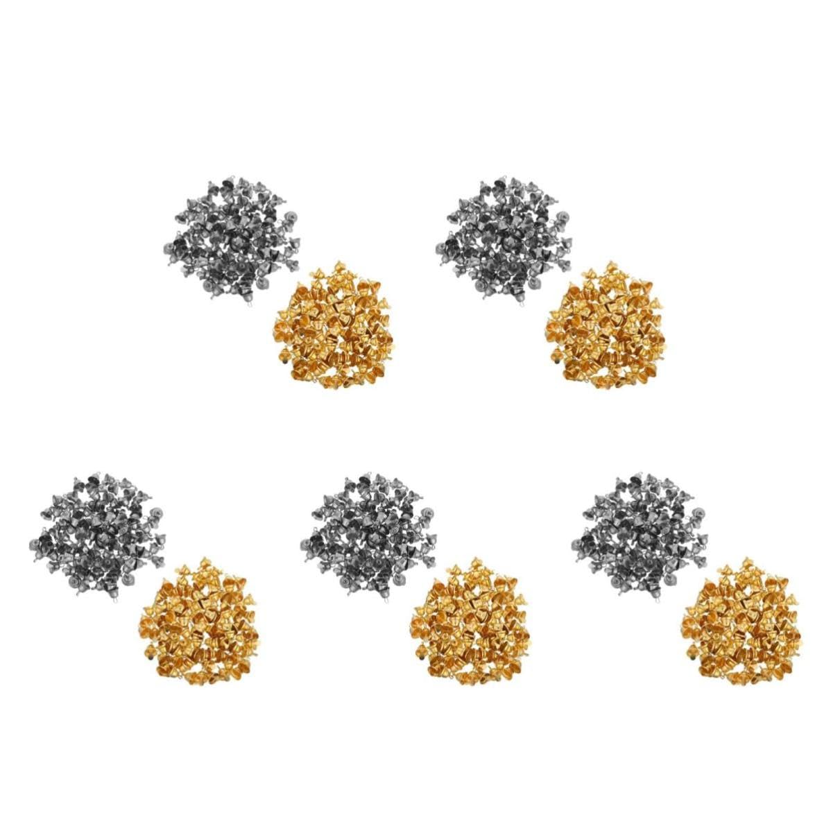 TOYANDONA 1000 Unidades Cascabeles Navideños de Metal 10mm para