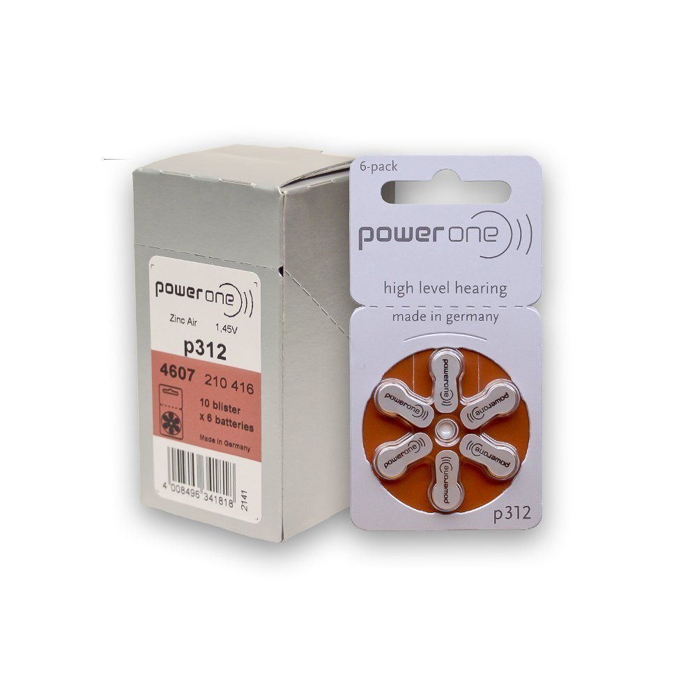 Power One P312 Hearing Aid Battery (Pack Of 25)(150 Cells)