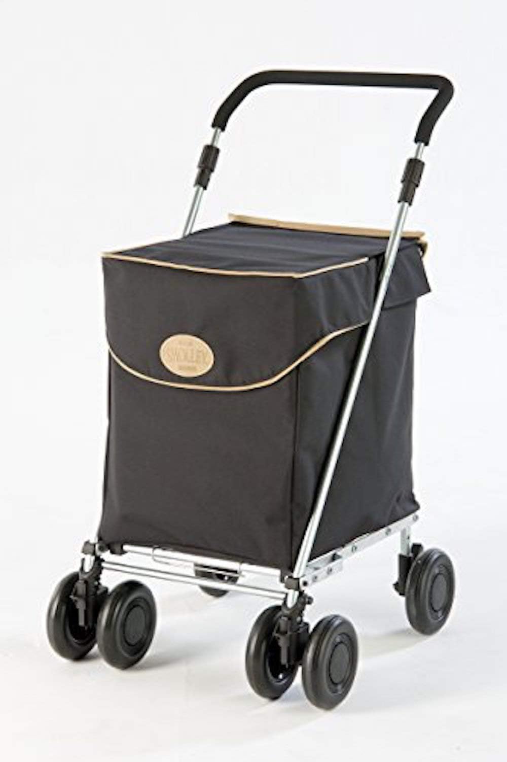 Sholley® Foldable Shopping Trolley ‘Westminster, Grocery Cart, Strong & Stable, Aids Mobility, Height & Angle Adjustable Handle, 4 wheels, 6 wheels, Easy to Push, Ladies, Mens & Unisex Designs