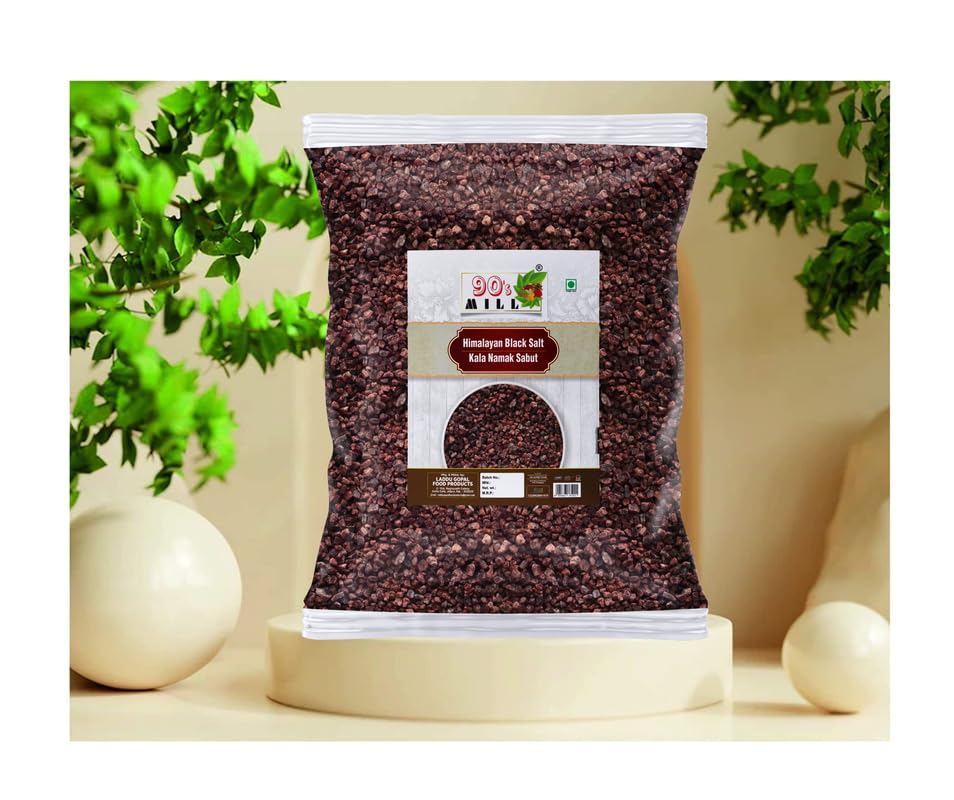 Miniatura 3 de 90's MILL Feng Shui Arabian Black Sea Salt Cristales, sin refinar, sin yodar, sin impurezas, clasificación óptica, sal negra natural, uso para