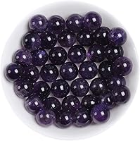 Vista 3 de Cuentas de piedra natural de 0.315 pulgadas (0.315 in), cuentas redondas sueltas, piedra energética de cristal curativa, poder curativo para hacer