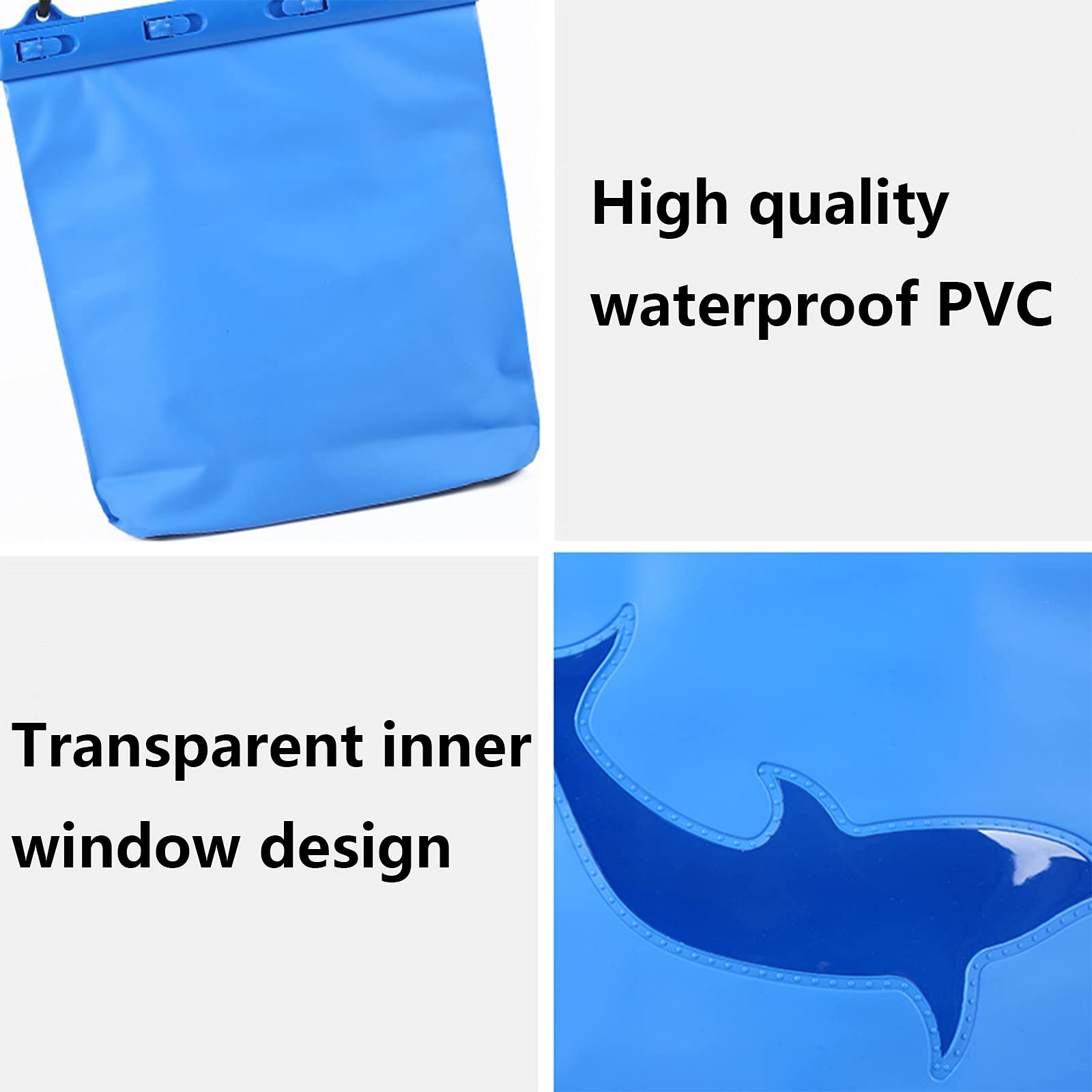Riñonera Impermeable, Bolsas Estancas para Navegación, con Cinturón Ajustable, para la Playa Navegación Pesca Kayak Rafting Camping Etc 26 * 25 * 6CM