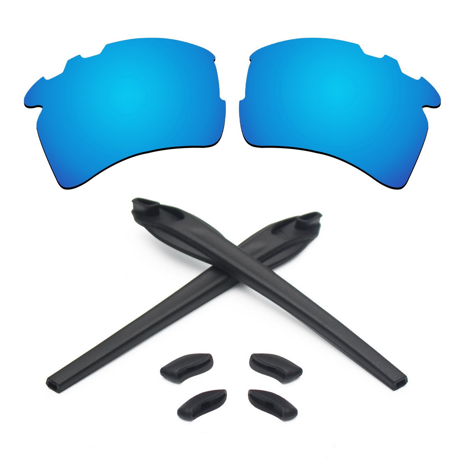Replacement Lenses & Earsocks Rubber Kits for Oakley Flak 2.0 XL Sunglasses