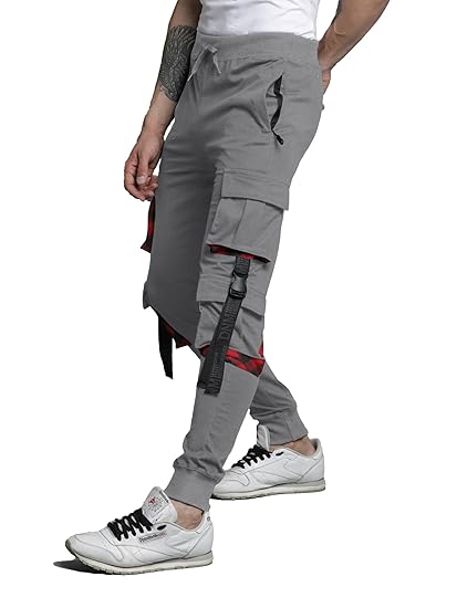 Men's Cargo Black Cotton Jogger