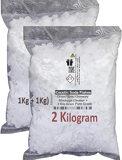 Chimini cleaner | soda flakes | Clear Powder Drain Clogged Sinks and Pipes | Bathroom Choke Up Cleaner | Drain opner | (2 kg)