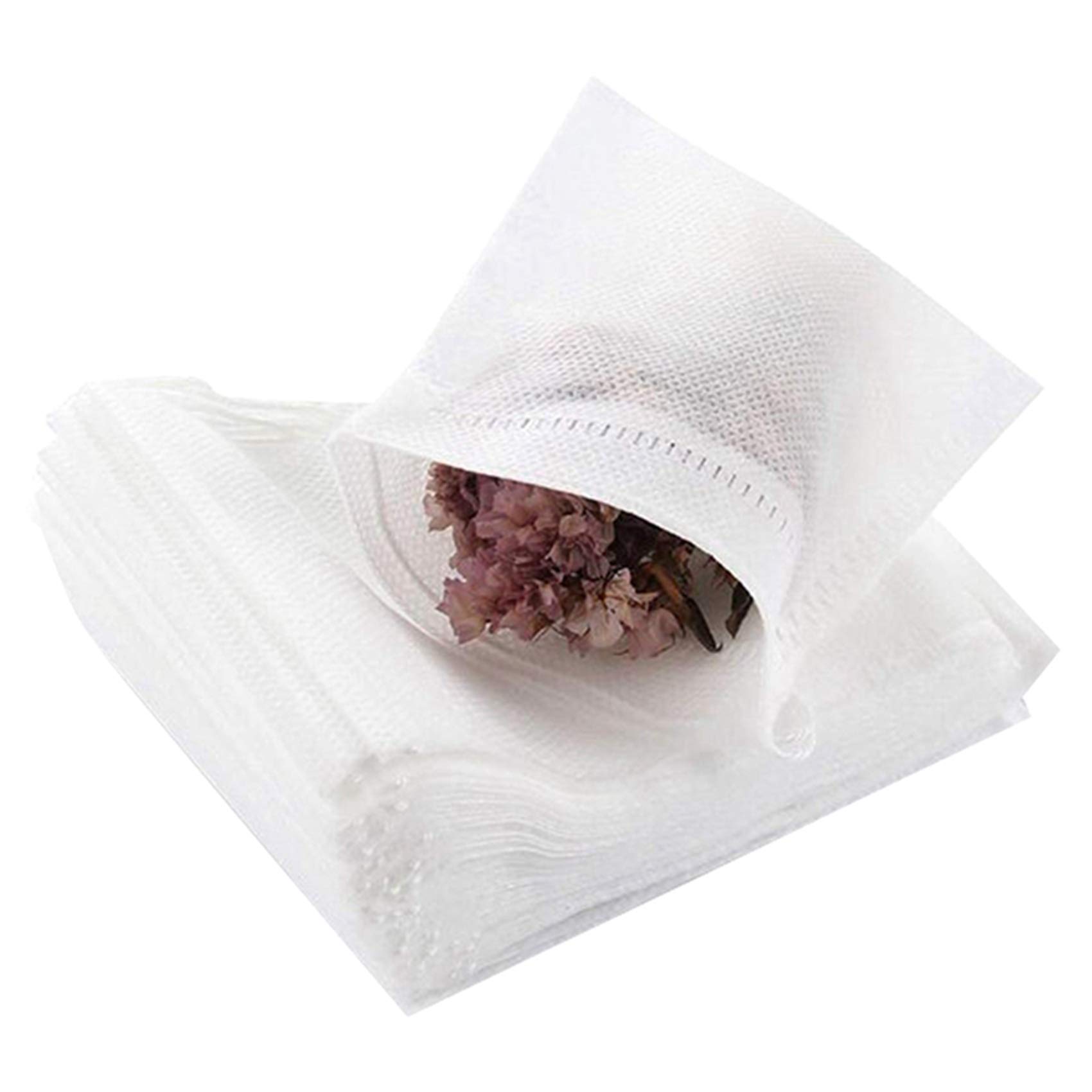 HCLZOE 400 Pcs Disposable Tea Filter Bags Empty Cotton Drawstring Seal Filter Tea Bags for Loose Leaf Teal(3.54 x 2.75 inch)