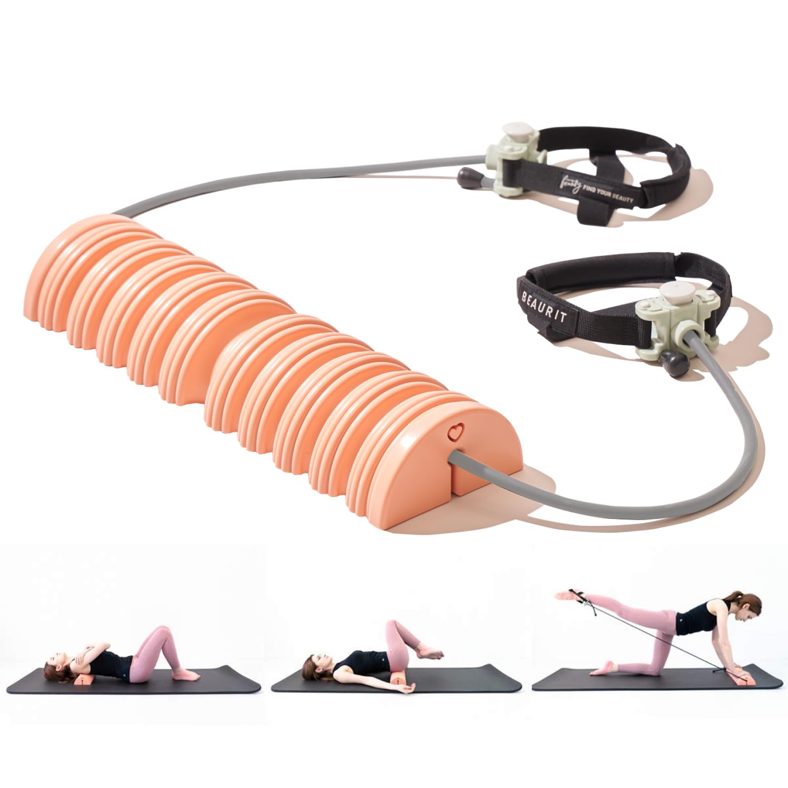 Home Pilates Set | Schaumstoffrollenset | Rückenmassagegerät | Massagerolle | Muskelrolle für Bein | Yoga Zubehör | Yoga Roller | Hohe Dichte | Body Roller | Übungsrolle | Körpermassagestift