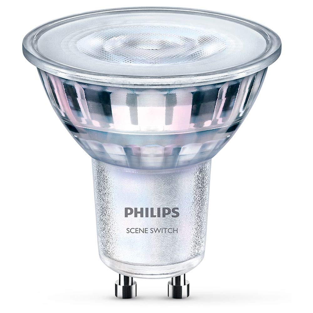 Philips SceneSwitch lampa LED 2-w-1, zastępuje 50 W, EEK A +, reflektor GU10, ciepły do chłodnej bieli, ciepła biel, 385 lumenów