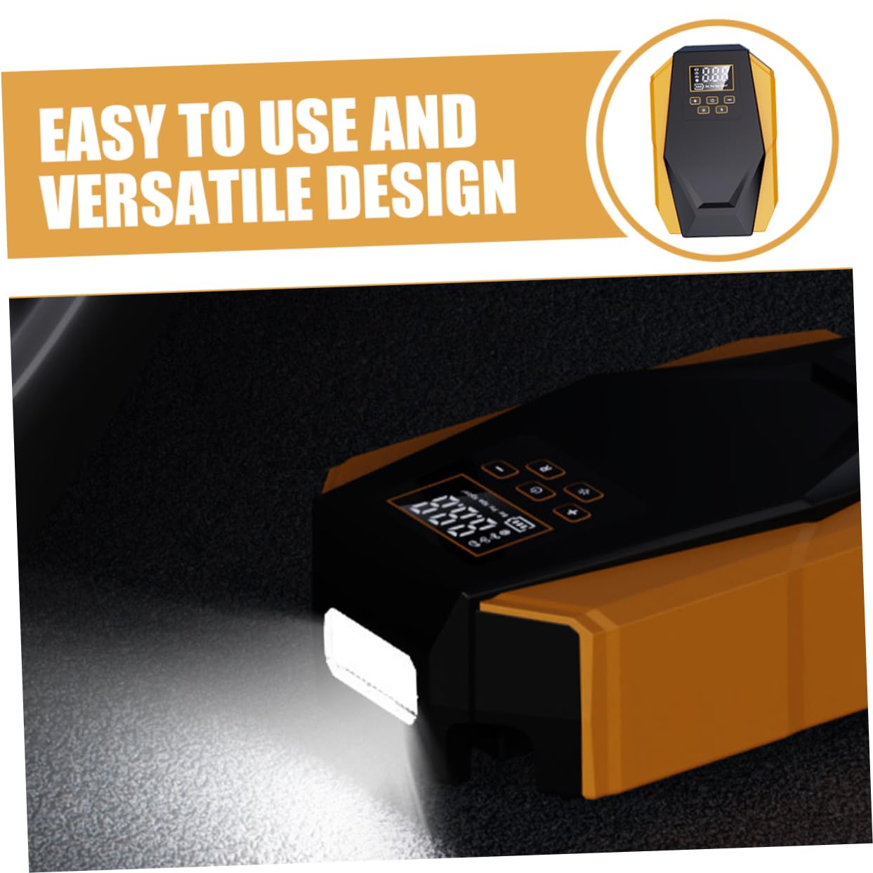 Vaguelly Pompa Elettrica Auto Portatile Manometro Digitale e Funzione Auto-Stop per Pneumatici Veicoli e Moto
