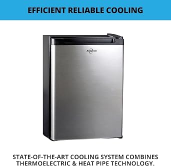 Koolatron 12V / 110V Refrigerator - Mini Fridge for Trucks Cool Storage for Kitchen Bedroom Office Travel Camping Dorms Compact Free Standing Neveras Pequenpara Apartment 1.76 cu.ft - Black