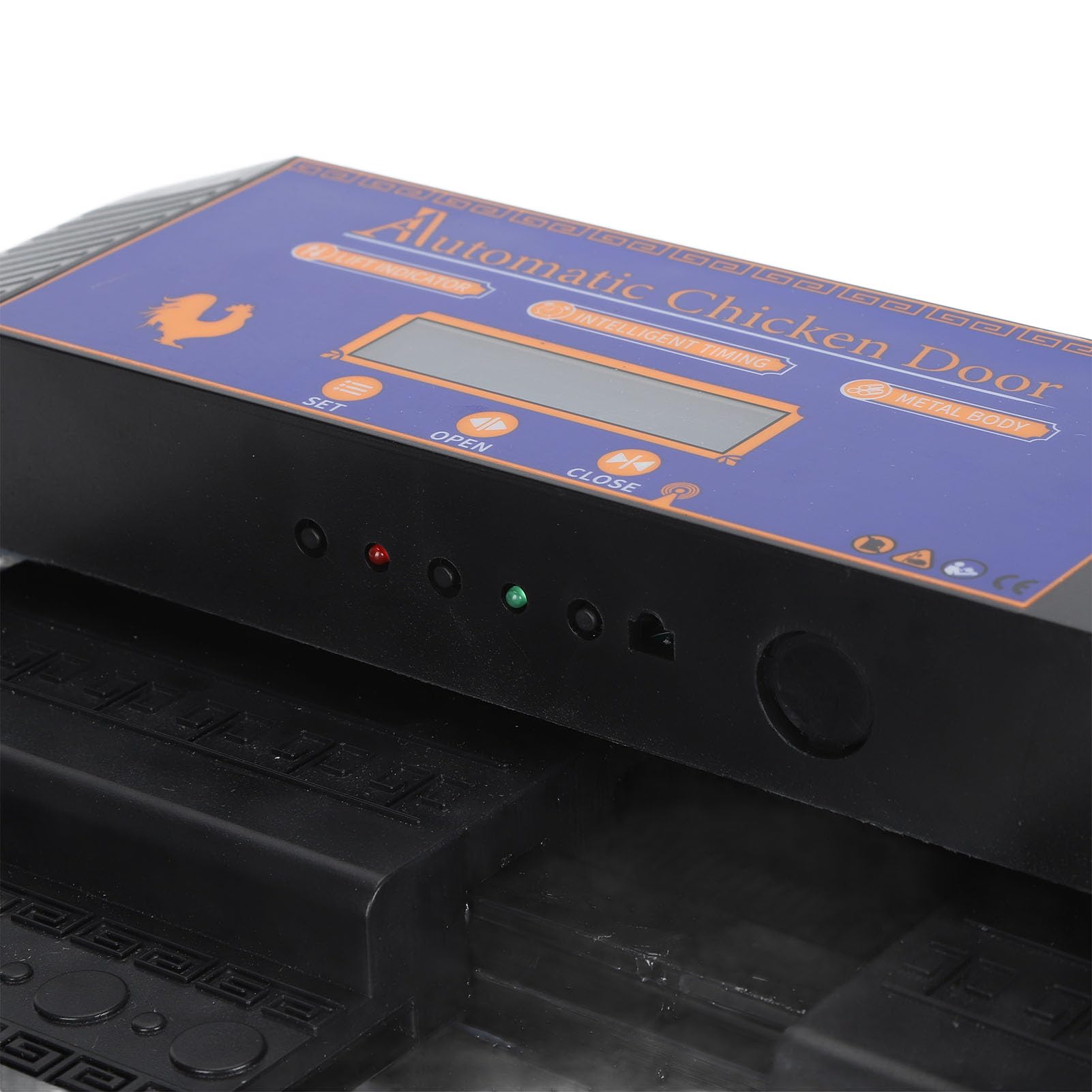 Asixxsix Porta Automatica per Pollaio, Doppio Timer di Apertura Display LED Apriporta Alimentata a Batteria, Porta Elettrica per Polli con Avviso di Batteria Scarica per Polli Grandi, Medi e Piccoli