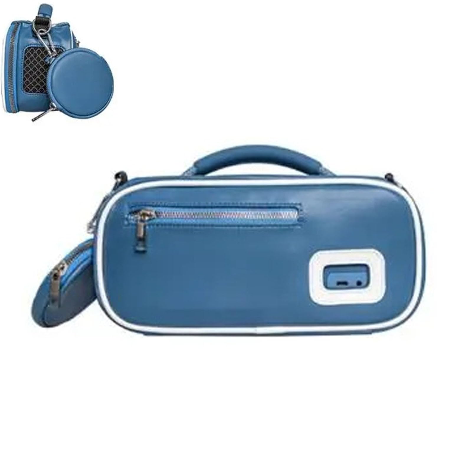 JOYSOG Reisetasche für Bose SoundLink Max tragbare Lautsprecher, schützender Aufbewahrungs-Organizer mit Mini-Tasche und Schultergurt, Blau