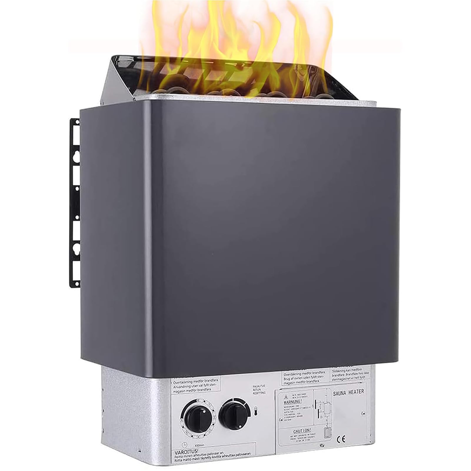 Poêle Électrique pour Sauna en Acier Inoxydable Poele Sauna 6KW/8KW/9KW Chauffage De Sauna Intérieur/Extérieur Portable pour Appartement D'hôtel Usage Professionnel,6kw