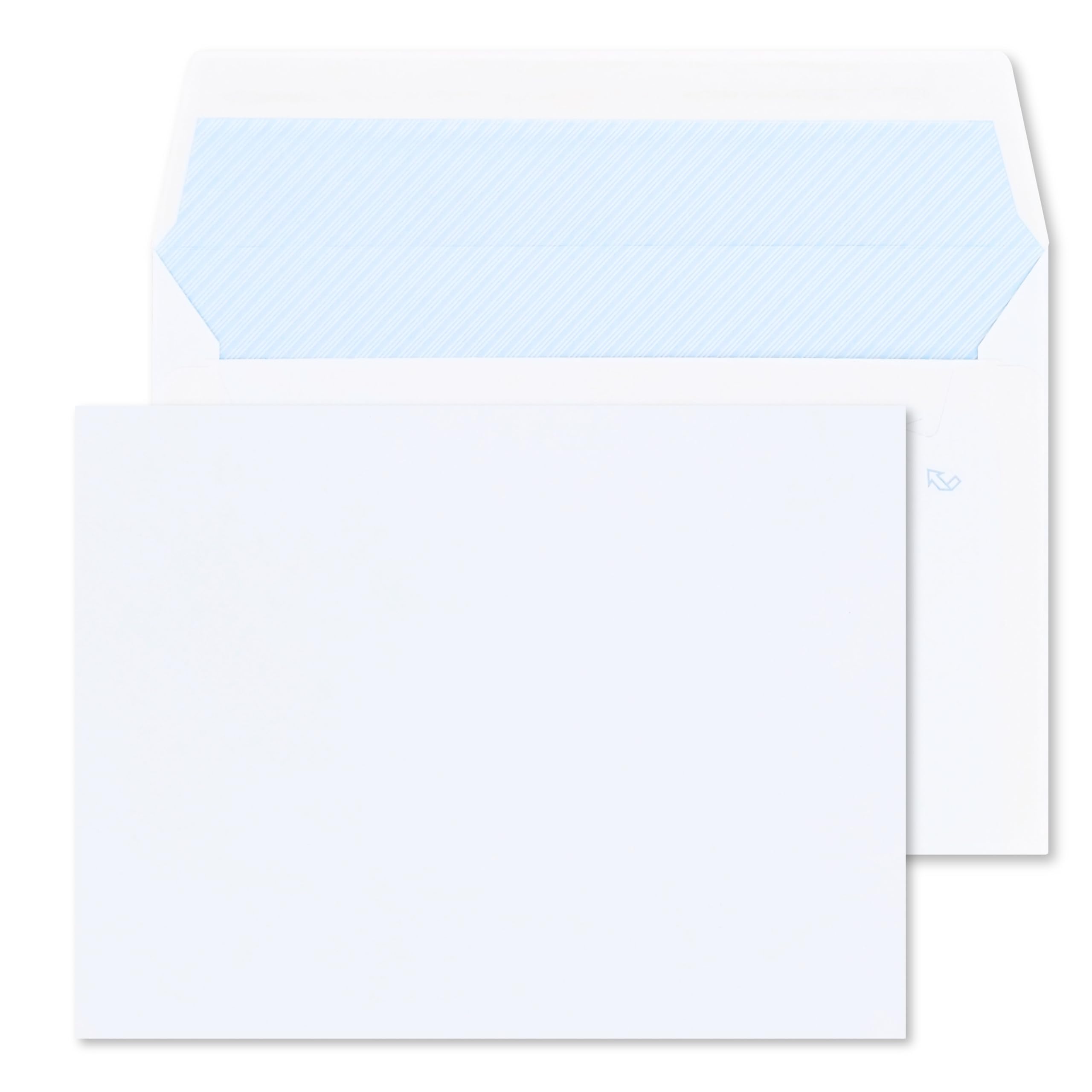 RAYLU PAPER - Pack of 10 White Self Seal Paper Envelopes for Mailing Documents and Letters, Easy Seal, 90gsm Thick (Quartet, 10 Pack)